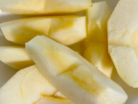 砂糖水で簡単☆りんご変色防止